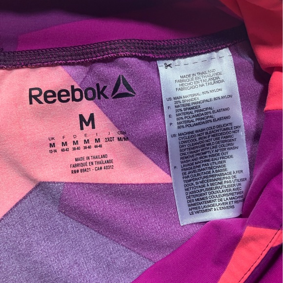 REEBOK One Series Urban Camo Tight Capris Size M - Picture 5 of 8